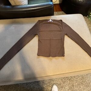 brown long sleeve